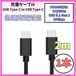 USB Type-C 充電ケーブル 2m USB-C PD 100W f2b