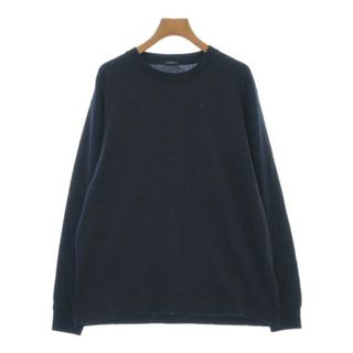 コモリ(COMOLI)のCOMOLI コモリ Tシャツ・カットソー 2(M位) 紺 【古着】【中古】(Tシャツ/カットソー(半袖/袖なし))