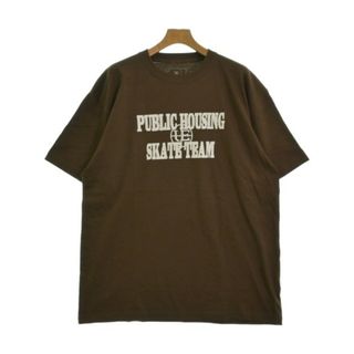 ユニフォームエクスペリメント(uniform experiment)のuniform experiment Tシャツ・カットソー 4(XL位) 茶 【古着】【中古】(Tシャツ/カットソー(半袖/袖なし))