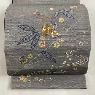 袋帯 秀品 お太鼓柄 正絹 【中古】(帯)