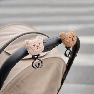 【ラスト】フック 　幼児　ベビー　くま2点セット　ベビーカー　荷物かけ　(ベビーカー用アクセサリー)