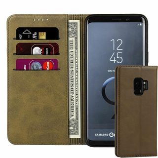 【色:ダークグリーン】galaxy s9 ケース 手帳型 ギャラクシーs9 ケー(その他)