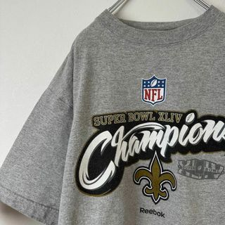 Reebok リーボック　NFL フットボール　メンズ　半袖tシャツ　グレー(Tシャツ/カットソー(半袖/袖なし))