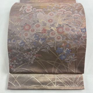 袋帯 秀品 お太鼓柄 正絹 【中古】(帯)