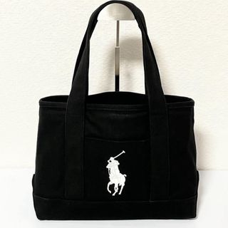 POLO RALPH LAUREN - 【極美品】ラルフローレン　トートバッグ　ミニトートバッグ　ブラック×ホワイト