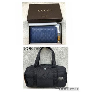 Gucci - ショップカード有り　GUCCI グッチ　シマレザー　ラウンドファスナー小物入れ