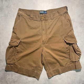 【POLO】ラルフローレン ブラウンカーゴショーツ W35インチ ハーフパンツ(ショートパンツ)