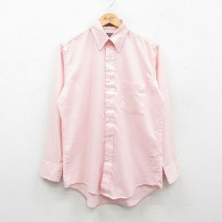 M★古着 アロー 長袖 シャツ メンズ 90年代 90s ロング丈 USA製 ピンク 24may30 中古 トップス