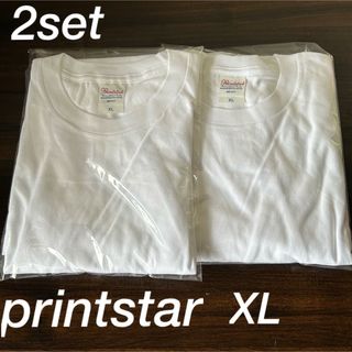 プリントスター(Printstar)の♦︎ 【新品】Printstar プリントスター Ｔシャツ 白 XL 2set(Tシャツ/カットソー(半袖/袖なし))