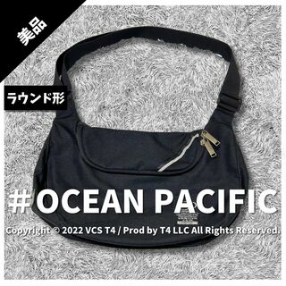 OCEAN PACIFIC - 【美品】オーシャンパシフィックショルダーバッグ 黒 ユニセックス ラウンド 軽量