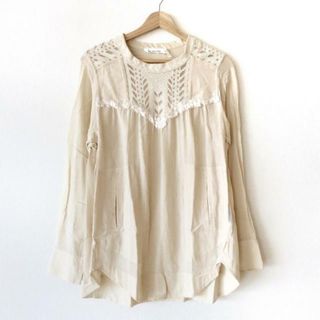 ISABEL MARANT ETOILE(イザベルマランエトワール) 長袖カットソー サイズ36 S レディース - ベージュ クルーネック/レース(カットソー(長袖/七分))