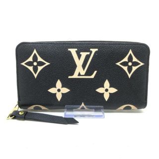 ルイヴィトン(LOUIS VUITTON)のLOUIS VUITTON(ルイヴィトン) 長財布 バイカラーモノグラムアンプラント ジッピーウォレット M80481 ブラックベージュ モノグラム･アンプラント レザー（皮革の種類：牛革）(財布)