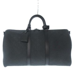 ルイヴィトン(LOUIS VUITTON)のLOUIS VUITTON(ルイヴィトン) ボストンバッグ トリヨンモノグラム メンズ美品  キーポルバンドリエール50 M59025 黒 トリヨンレザー（皮革の種類：牛革）(ボストンバッグ)