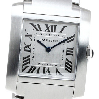 カルティエ(Cartier)のカルティエ CARTIER WSTA0074 タンクフランセーズ MM クォーツ ボーイズ 美品 箱・保証書付き_814537(腕時計(アナログ))