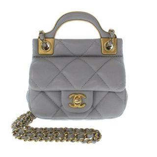 シャネル(CHANEL)のCHANEL(シャネル) ショルダーバッグ レディース マトラッセ AP2271 ライトグレー 2WAY/フラップバッグ/チェーンショルダー/ヴィンテージゴールド金具/ターンロック/ミニサイズ ラムスキン(ショルダーバッグ)