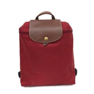 ロンシャン(LONGCHAMP)のLONGCHAMP(ロンシャン) リュックサック ル・プリアージュオリジナル 1699089545 レッド×ブラウン 折りたたみ ナイロン×レザー(リュック/バックパック)