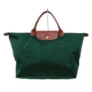 ロンシャン(LONGCHAMP)のLONGCHAMP(ロンシャン) ハンドバッグ ル・プリアージュオリジナル 1623089HT049 ダークグリーン×ブラウン 折りたたみ ナイロン×レザー(ハンドバッグ)