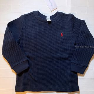 ラルフローレン(Ralph Lauren)の24m90cm 紺　ワッフルロンt ラルフローレン(Tシャツ/カットソー)