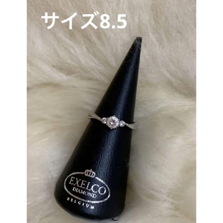 美品  プラチナ900のダイヤリング シンプル　サイズ8.5  (リング(指輪))