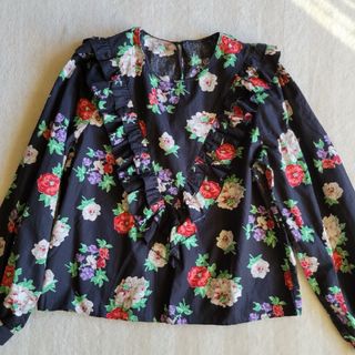 ザラ(ZARA)のZARA 花柄トップス(カットソー(長袖/七分))