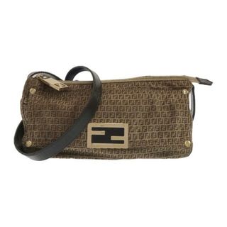 フェンディ(FENDI)のFENDI(フェンディ) ショルダーバッグ ズッキーノ柄 8BT166 ベージュ×ブラウン×ダークブラウン ナイロン×レザー(ショルダーバッグ)