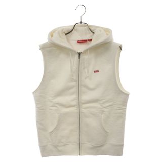 シュプリーム(Supreme)のSUPREME シュプリーム 14AW Small Box Zip Up Vest スモールボックスロゴ ジップアップ ノースリーブ パーカー ホワイト(パーカー)