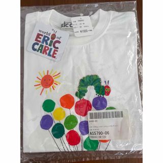 エリックカール(ERIC CARLE)の【新品未使用】はらぺこあおむし　半袖Tシャツ　120cm オフホワイト(Tシャツ/カットソー)