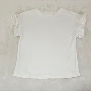 ジーユー(GU)のGU 120 フリルTシャツ　女の子(Tシャツ/カットソー)