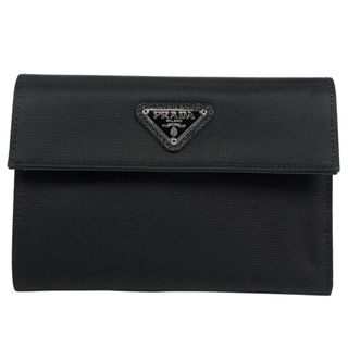 プラダ(PRADA)のプラダ ロゴプレート 三つ折り 財布 レディース 【中古】(財布)