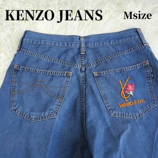 ケンゾー(KENZO)のKENZO JEANS 刺繍ロゴデニムパンツ ブルー 日本製 ケンゾー(デニム/ジーンズ)