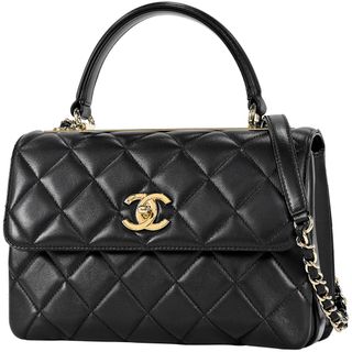 シャネル(CHANEL)のシャネル ココマーク トップハンドル フラップ バッグ レディース 【中古】(ハンドバッグ)