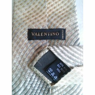 ヴァレンティノ(VALENTINO)のVALENTINO　織り柄　シルクネクタイ　イタリア製(ネクタイ)