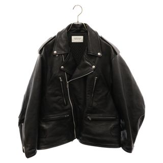 ビューティフルピープル(beautiful people)のbeautiful people ビューティフルピープル double-end vintage leather ridersjacket 1325402022 ラムレザー 2WAY変形 ダブルライダースジャケット レザージャケット ブラック(ライダースジャケット)