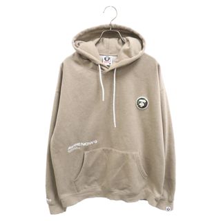 エーエイプバイアベイシングエイプ(AAPE BY A BATHING APE)のAAPE BY A BATHING APE エーエイプバイアベイシングエイプ ラバーロゴプルオーバースウェットフーディ パーカー ベージュaapswm3900xaj(パーカー)