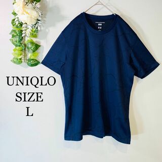 ユニクロ(UNIQLO)のUNIQLO ユニクロ　Tシャツ 半袖　スポーツウェア　ネイビー　ブラック　L(Tシャツ/カットソー(半袖/袖なし))