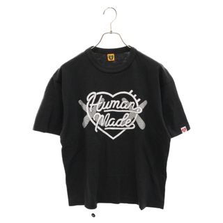 HUMAN MADE - HUMAN MADE ヒューマンメイド ×KAWS Made Graphic TShirt カウズ フロントロゴ グラフィック半袖Tシャツ コットンクルーネックカットソー ブラック