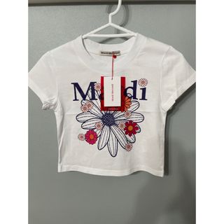 新品未使用 マルディメクルディ Tシャツ 半袖 ショート丈 白(Tシャツ(半袖/袖なし))