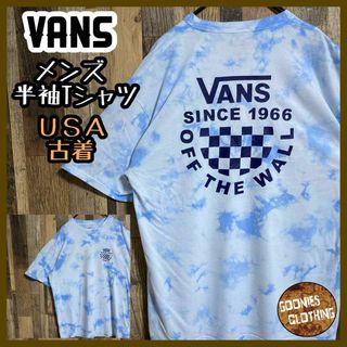 ヴァンズ(VANS)のブルースカイ VANS バックプリント メンズ L USA古着 半袖 Tシャツ(Tシャツ/カットソー(半袖/袖なし))