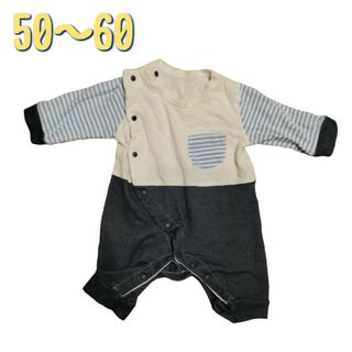 ロンパース 新生児 出産準備 赤ちゃん baby 50 60 男 秋 春 長袖(カバーオール)