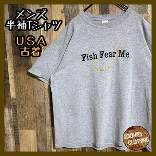 フィッシング 釣り メンズ アウトドア L USA古着 90s 半袖 Tシャツ(Tシャツ/カットソー(半袖/袖なし))