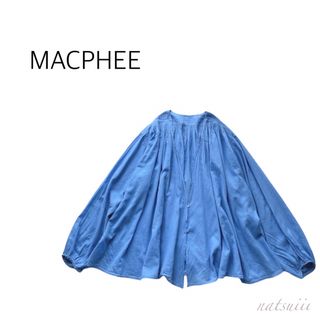 マカフィー(MACPHEE)のMACPHEE トゥモローランド . 2WAY コットン ギャザー ブラウス(シャツ/ブラウス(長袖/七分))