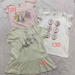 ユニクロ(UNIQLO)のユニクロ　ディズニープリンセス　Tシャツ　120 130(Tシャツ/カットソー)