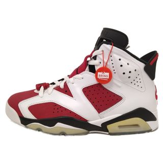 ナイキ(NIKE)のNIKE ナイキ AIR JORDAN 6 RETRO CARMINE CT8529-106 エアジョーダン6 カーマイン ハイカットスニーカー ホワイト/レッド US9.5/27.5cm(スニーカー)