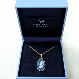 WEDGWOOD - WEDGWOOD ウェッジウッド ネックレス ゴールド ブルー イギリス製