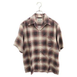 ワコマリア(WACKO MARIA)のWACKO MARIA ワコマリア 24SS OMBRE CHECK OPEN COLLAR SHIRT TYPE-1 オンブレチェックオープンカラーシャツ 24SS-WMS-OC10 グレー/レッド(シャツ)