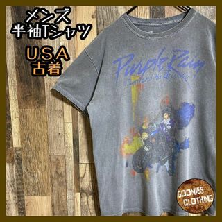 プリンス パープル・レイン バンド バンT M グレー 古着 半袖 Tシャツ(Tシャツ/カットソー(半袖/袖なし))