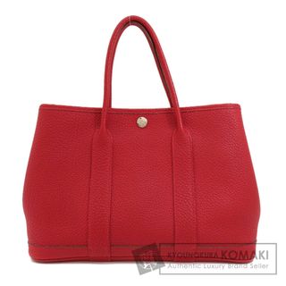 エルメス(Hermes)のHERMES ガーデンパーティTPM レッド シルバー金具 ハンドバッグ ネゴンダ レディース(ハンドバッグ)