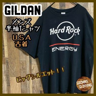 ハードロック ギルダン メンズ ブラック XL USA古着 90s半袖 Tシャツ(Tシャツ/カットソー(半袖/袖なし))