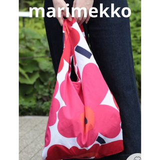 マリメッコ(marimekko)のmarimekko マリメッコ　 エコバッグ　ウニッコ　レッド　　ホワイト(エコバッグ)