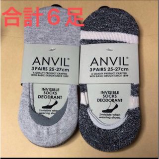 アンビル(Anvil)のアンビル　ANVIL  カバーソックス　デオドラント　3足組　2セット　靴下　(その他)